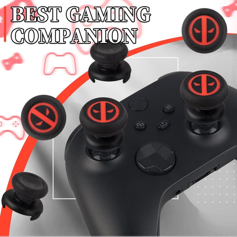 PlayRealm موسع عصا التحكم وغطاء مطاطي سيليكوني للطباعة 2 مجموعة لوحدة تحكم Xbox Series X/S و Xbox One (خالدة) - Image 5