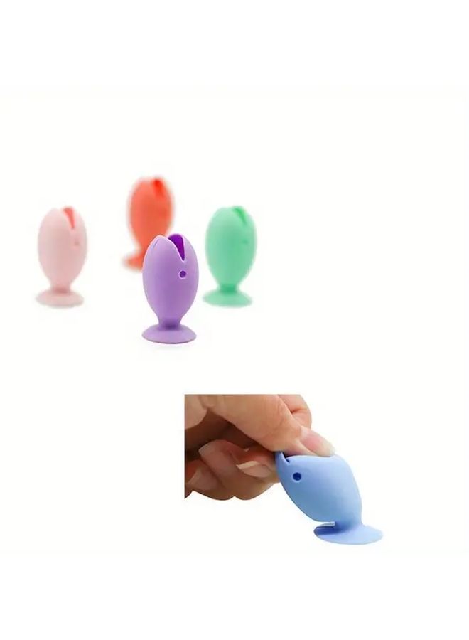 Pink Fish-Shaped Silicone Toothbrush Holder Portable Travel Case - Image 5