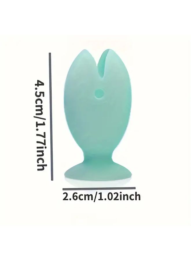 Pink Fish-Shaped Silicone Toothbrush Holder Portable Travel Case - Image 3