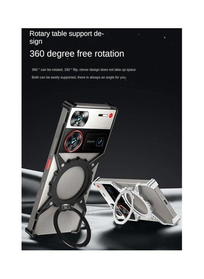Case Compatible with ZTE Nubia Z70 Ultra 5G, Aluminum X-Shaped Mechanical Gear and 360° Rotating Stand 【Compatible Mag-Safe  - Image 3