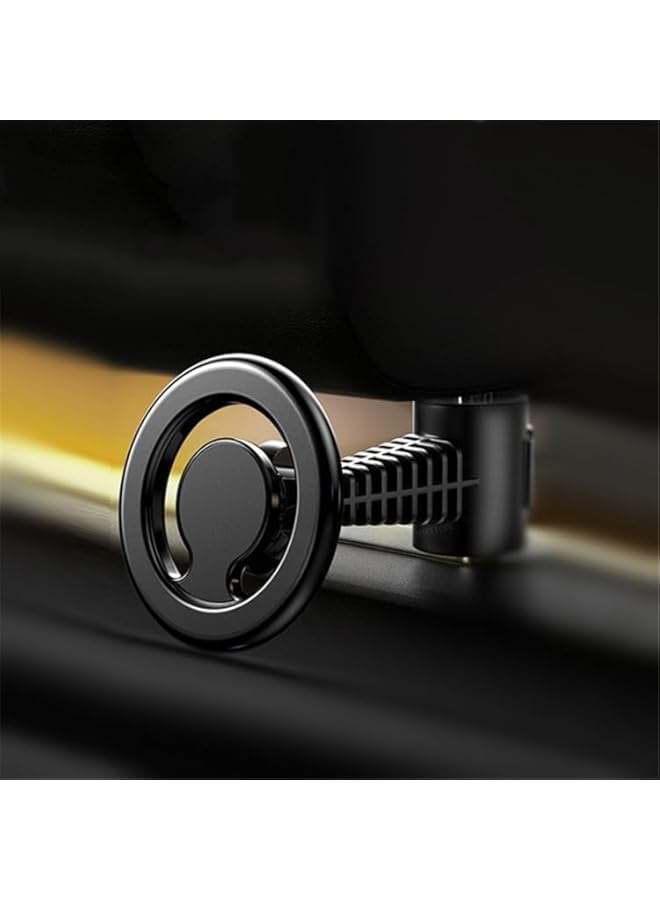 Car Magnetic Phone Holder - Rotatable Metal Navigation Bracket, D19 (Black)