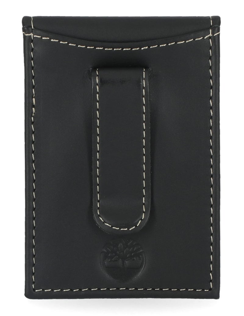 Timberland Men's Slim Leather Front Pocket Credit Holder Wallet, Black (Cloudy Card Case), One Size - Image 4