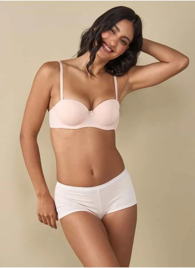 Splash FAV Set of 2 - Plain Balconette Bra with Bow Detail