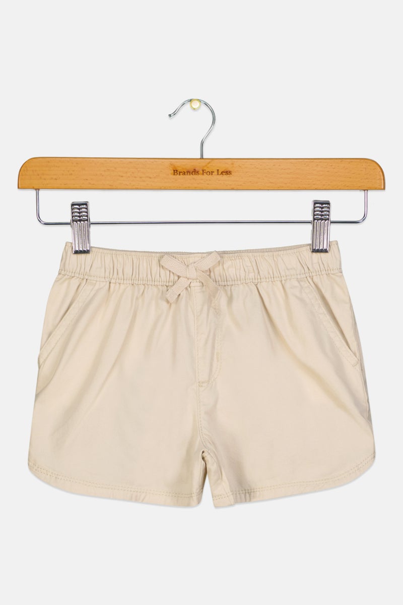 The Children's Place Toddlers Girl Solid Basic Shorts, Beige - Image 2
