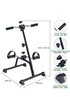 MLADEN Pedal Exerciser Bike Hand Arm Leg and Knee Peddler Adjustable Fitness Equipment for Seniors, Elderly Home Pedal Exercise Bike for Total Body  - Image 2
