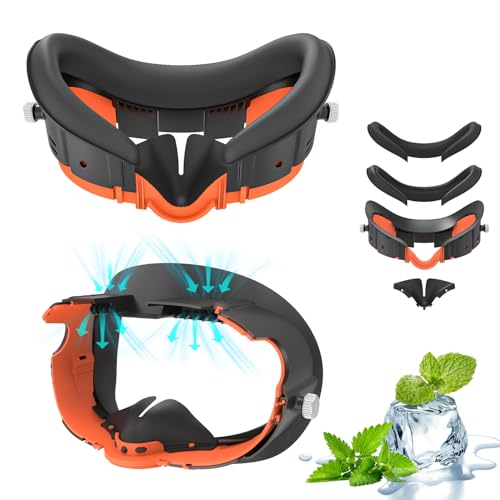 Rechale Face Cover Pad and Facial Interface Compatible with Meta Oculus Quest 3 Accessories, Replaceable Upgraded Sweat-Proof PU Leather Pad, Air-Circulation Design Face Cover Accessorie for Quest 3 - Image 1