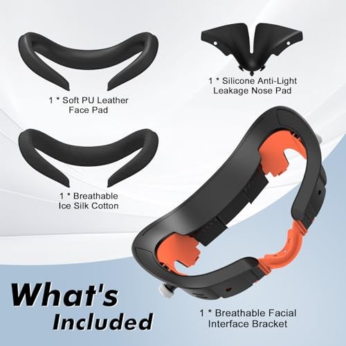 Rechale Face Cover Pad and Facial Interface Compatible with Meta Oculus Quest 3 Accessories, Replaceable Upgraded Sweat-Proof PU Leather Pad, Air-Circulation Design Face Cover Accessorie for Quest 3 - Image 5