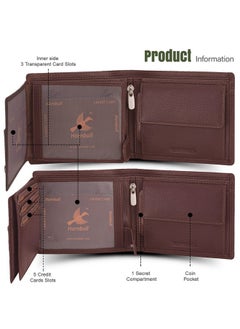 HORNBULL HORNBULL Mens Combo Brown Wallet and Brown Belt | Gift Combo Set for Mens | RFID Genuine Leather Wallet Combo BW6995  - Image 5