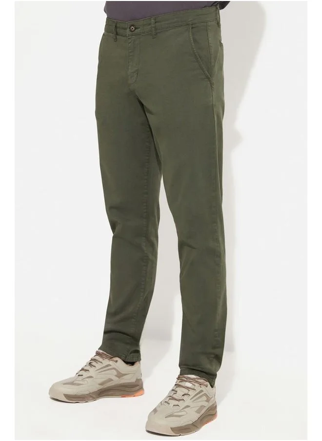 جون June Men Regular Fit Chino Trouser Khaki