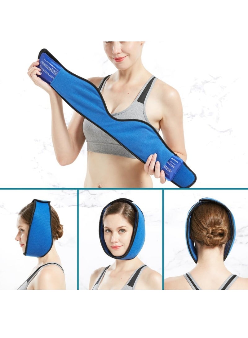 general Face Ice Pack for Jaw Head and Chin Adjustable Hot and Cold Wrap for Wisdom Teeth and TMJ Pain Relief - Image 4