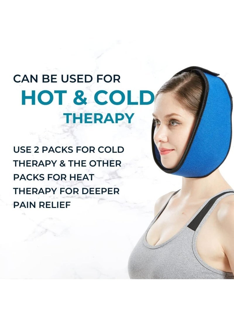 general Face Ice Pack for Jaw Head and Chin Adjustable Hot and Cold Wrap for Wisdom Teeth and TMJ Pain Relief - Image 2