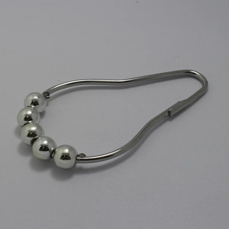 Y&D 12PCS Rustproof Shower Curtain Rings Hooks, Stainless Steel Decorative Bathroom Curtain Hangers for Shower Rods - Smooth Gliding - Image 1