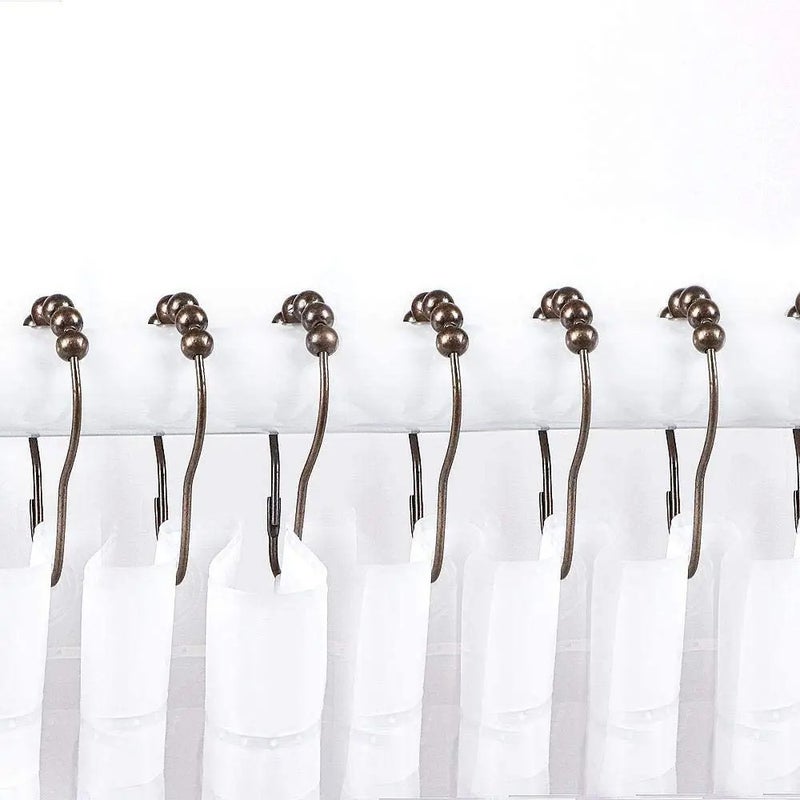 Y&D 12PCS Rustproof Shower Curtain Rings Hooks, Stainless Steel Decorative Bathroom Curtain Hangers for Shower Rods - Smooth Gliding - Image 4