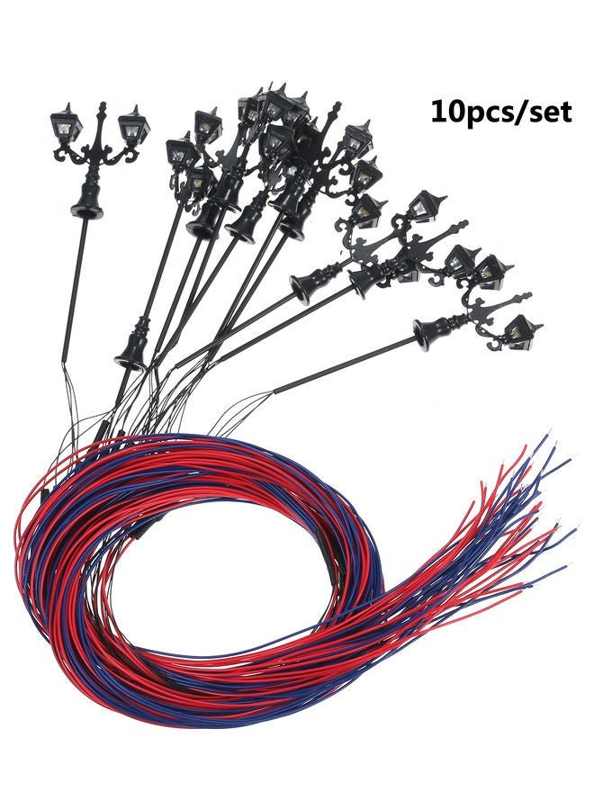 NIBEMINENT 10 Pcs Warm White Model Street Light 15 x 1.5 9.5cm - Image 2