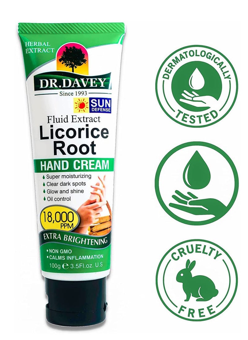 DR. DAVEY - Fluid Extract Licorice Root Hand Cream White 100grams - Image 1