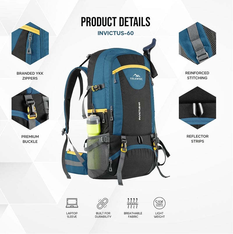 TRAWOC INVICTUS 60L Travel Backpack - Image 2