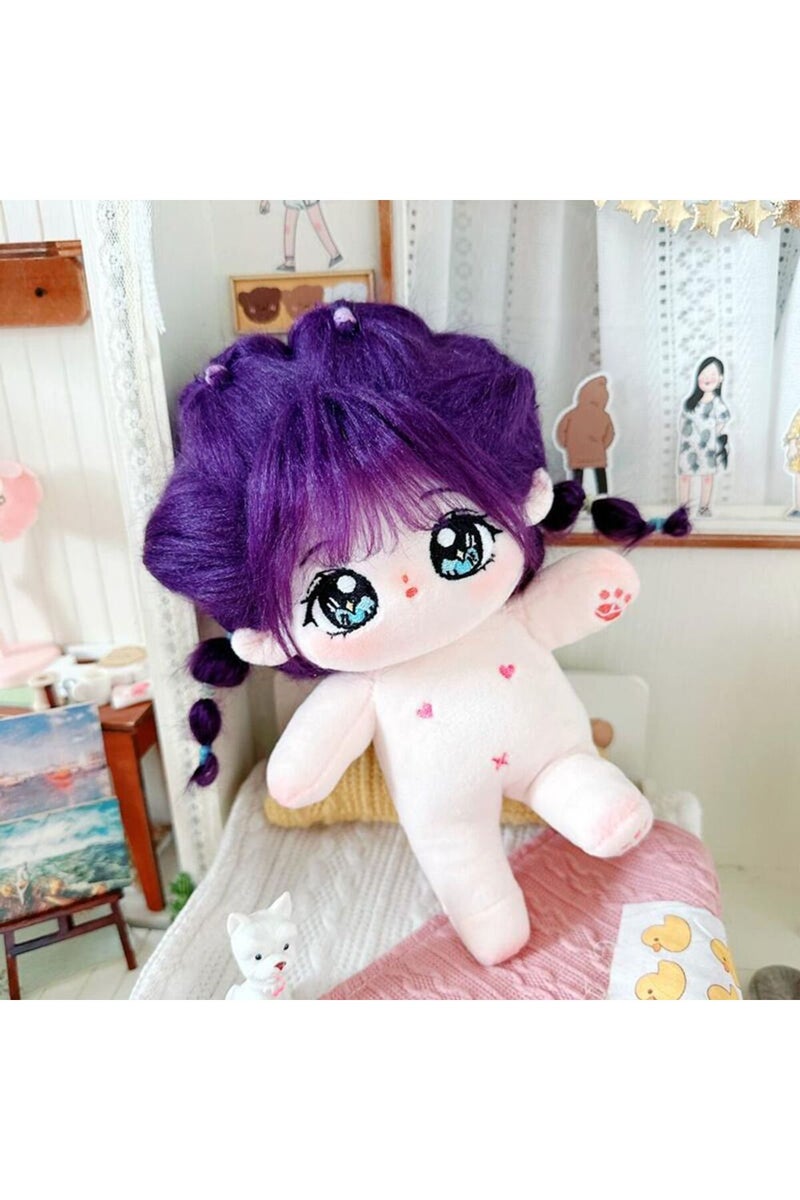 دمية قطنية ناعمة محشوة بحجم 20 سم، دمية قطيفة ناعمة، دمى تلبيس، لعبة قطيفة لطيفة، شخصية أنمي، يمكن وضعها في مكان ما.