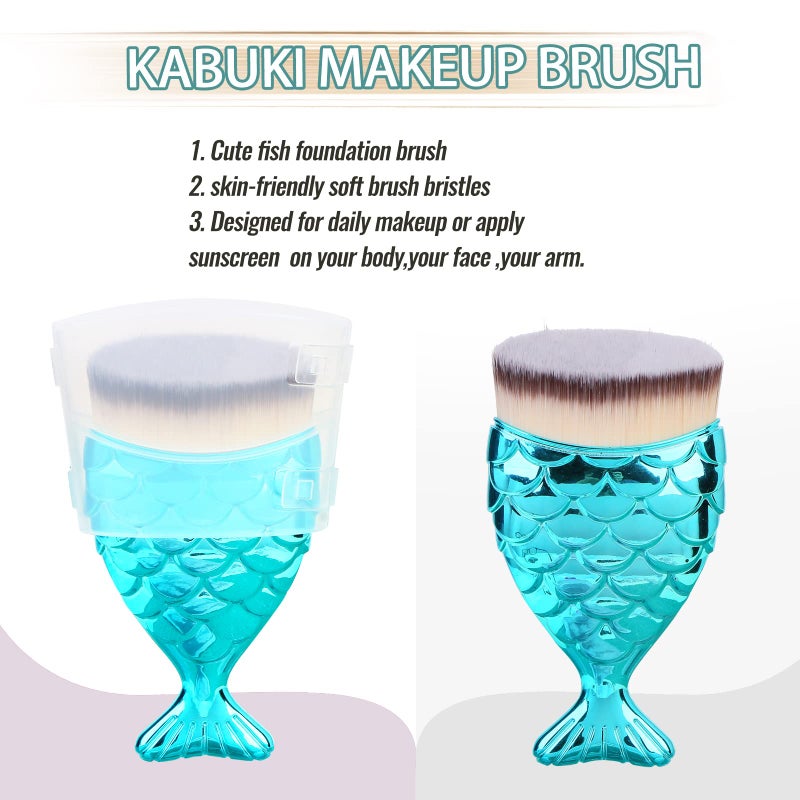 UNIMEIX Sunscreen Brush for Face Kabuki Brush Sunscreen Applicator for Kids Foundation Makeup Brushes for Liquid Foundation Powder Cream Contour Buffing Stippling Blending - Image 4