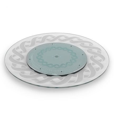 JVS Revolving Toughened Glass Turntables Lazy Susan 18", Cardiff - Image 2
