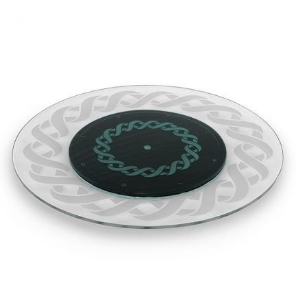 JVS Revolving Toughened Glass Turntables Lazy Susan 18", Cardiff - Image 1