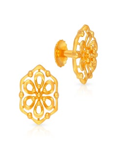 Malabar Gold and Diamonds 22k 916 Purity Gold Studs Earrings for Women DZER432Y  - Image 1