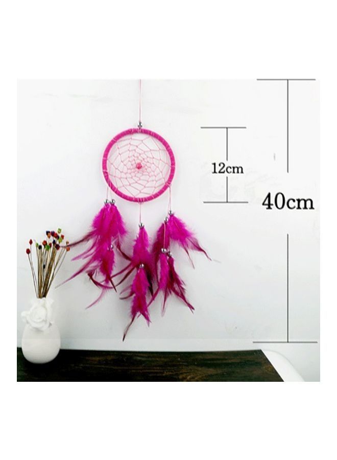 NIBEMINENT Creative Feather Single Ring Dream Catcher Pink 40x11centimeter - Image 3