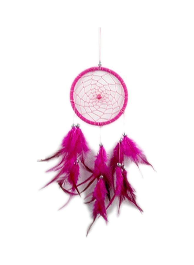 NIBEMINENT Creative Feather Single Ring Dream Catcher Pink 40x11centimeter - Image 1