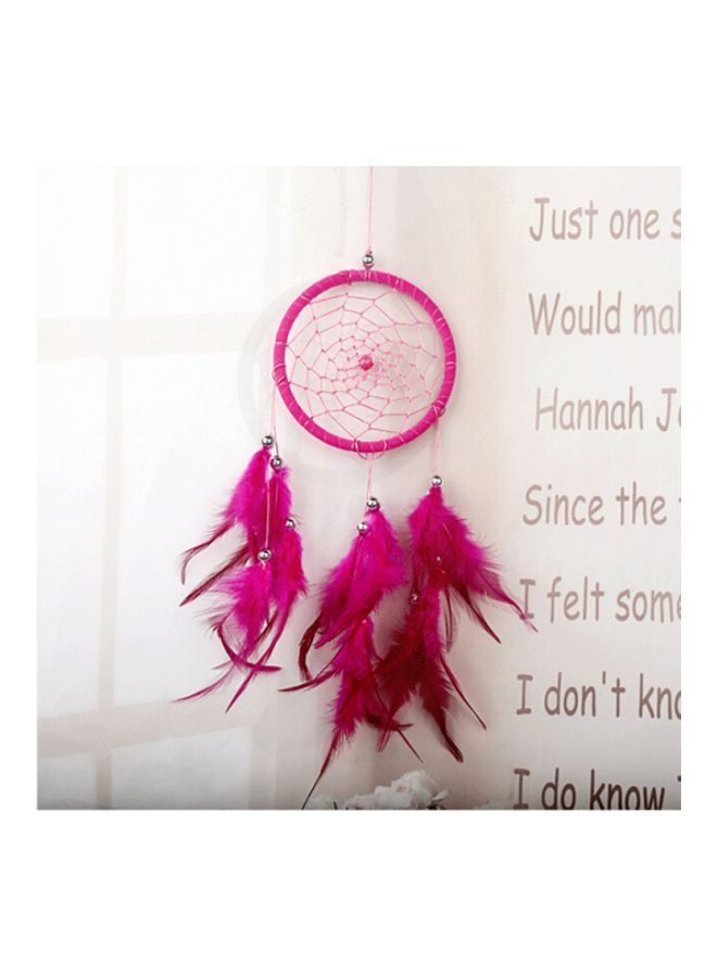 NIBEMINENT Creative Feather Single Ring Dream Catcher Pink 40x11centimeter - Image 2