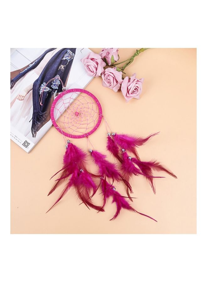 NIBEMINENT Creative Feather Single Ring Dream Catcher Pink 40x11centimeter - Image 4
