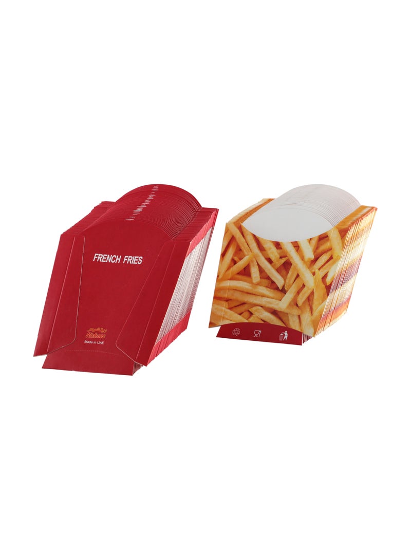 Richoos Small Paper French Fries Containers 100pieces – Durable and Grease-Resistant, Ideal for Serving Fries, Snacks, and Finger Foods - Image 3