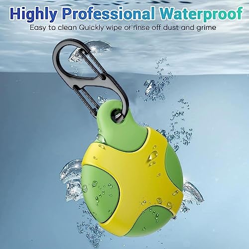 KACA IPX8 Waterproof Silicone Case Compatible with Apple AirTag - Full Protection, Keychain Included, Waterproof, Premium Food Grade Silicone, Scratch-Free, Safe for Kids and Pets [Green & Yellow] - Image 4