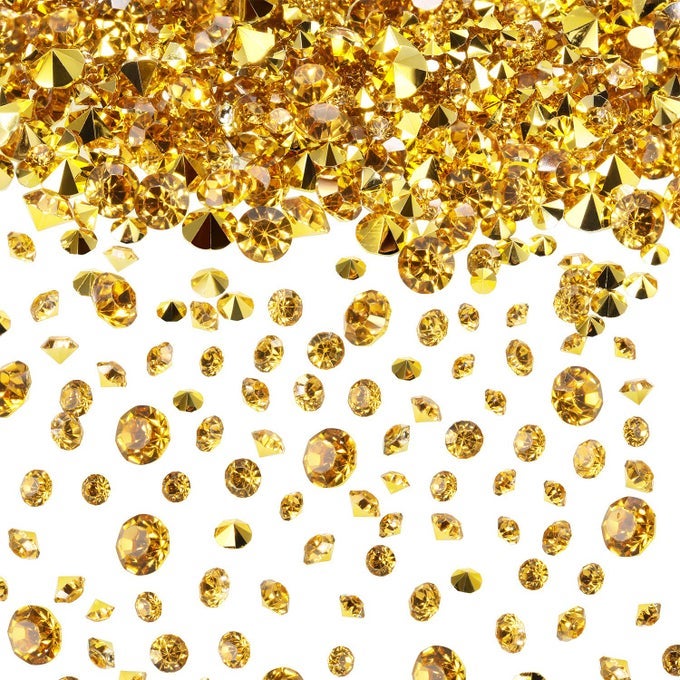 10000 CLEAR WEDDING TABLE SCATTER CONFETTI CRYSTALS ACRYLIC DIAMONDS RHINESTONES FOR TABLE CENTERPIECE DECORATIONS WEDDING DECORATIONS BRIDAL SHOWER DECORATIONS VASE BEADS GOLD 3 MM 6 MM AND 10 MM