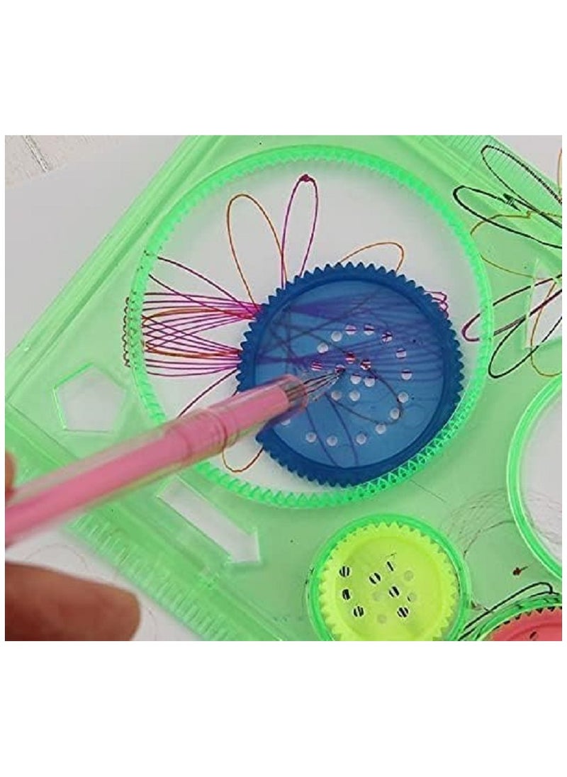Generic 2 rulers with their own drawing circles for drawing geometric shapes in various sizes - set of 2 pieces  - Image 2
