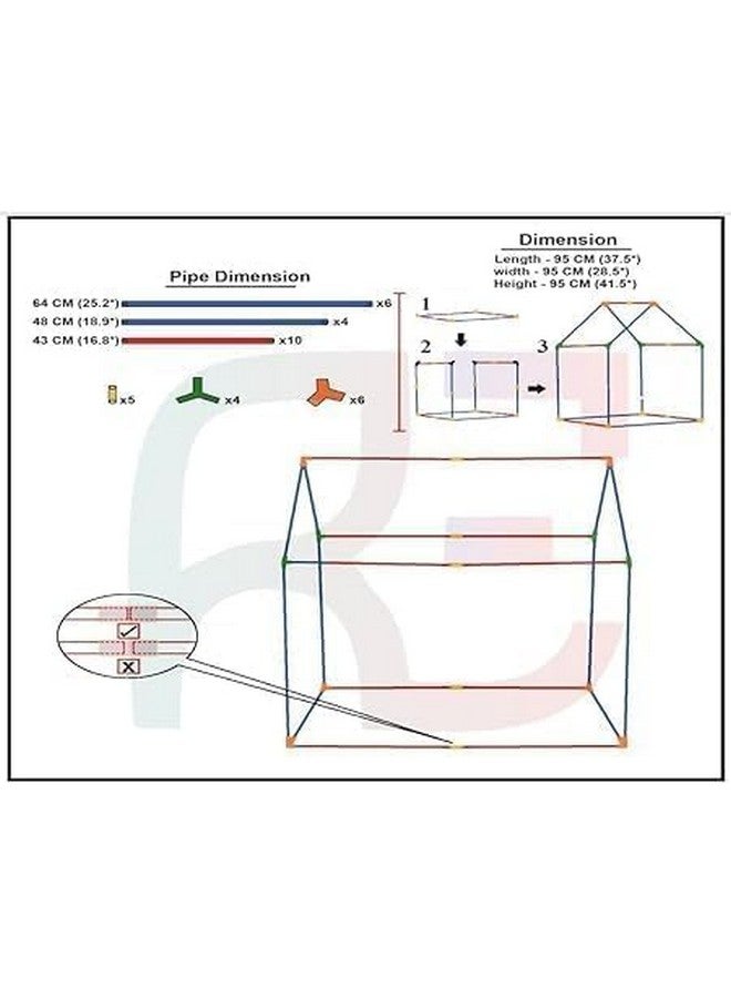 Kids Play Tent for Boys Indoor and Outdoor Playhouse Toddler Tent Large Play Castle Fairy Tent House (Lovely Star)  - Image 4