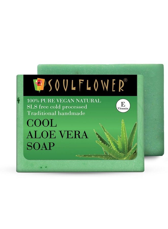 Handmade Aloe Vera Soap ; Bathing Soap Radiant Glowing Fresh & Cool Skin Refreshing Aroma ; Essential Oils ; Pure Natural & Organic (Pack Of 2150G Each)