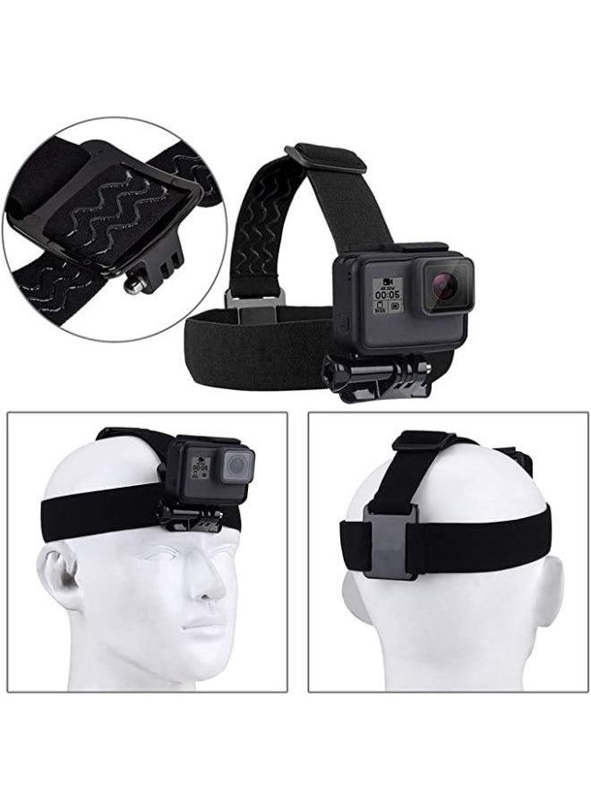 Generic Action Camera Head Strap/Helmet Strap Action Camera Mount [Elastic] Compatible for GoPro Hero 10, Hero 9, Hero 8, Hero 7, SJCAM, YI Action Cameras  - Image 2