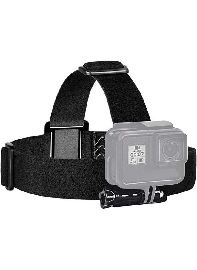 Generic Action Camera Head Strap/Helmet Strap Action Camera Mount [Elastic] Compatible for GoPro Hero 10, Hero 9, Hero 8, Hero 7, SJCAM, YI Action Cameras  - Image 1