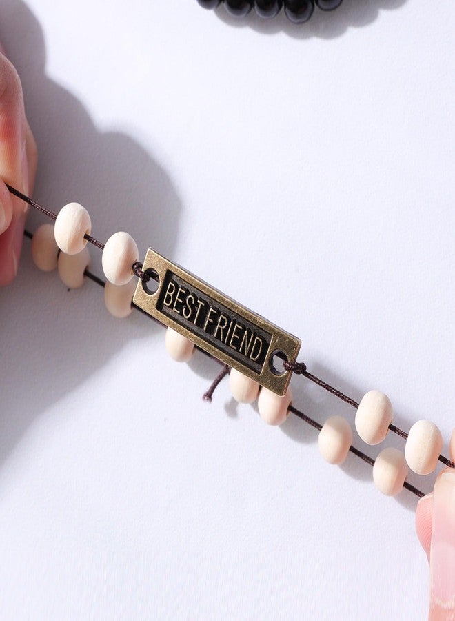 MILAKOO 2 Pieces Inspirational Friendship Bracelets - Best Friends Distance Wooden Bracelets - Image 5