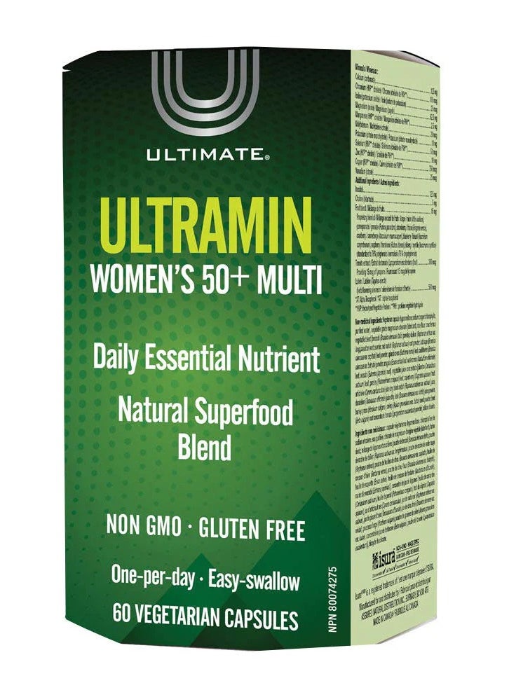 Ultimate Ultimate Ultramin Women’s 50+ Multi 60 Vcaps – Daily Multivitamin 