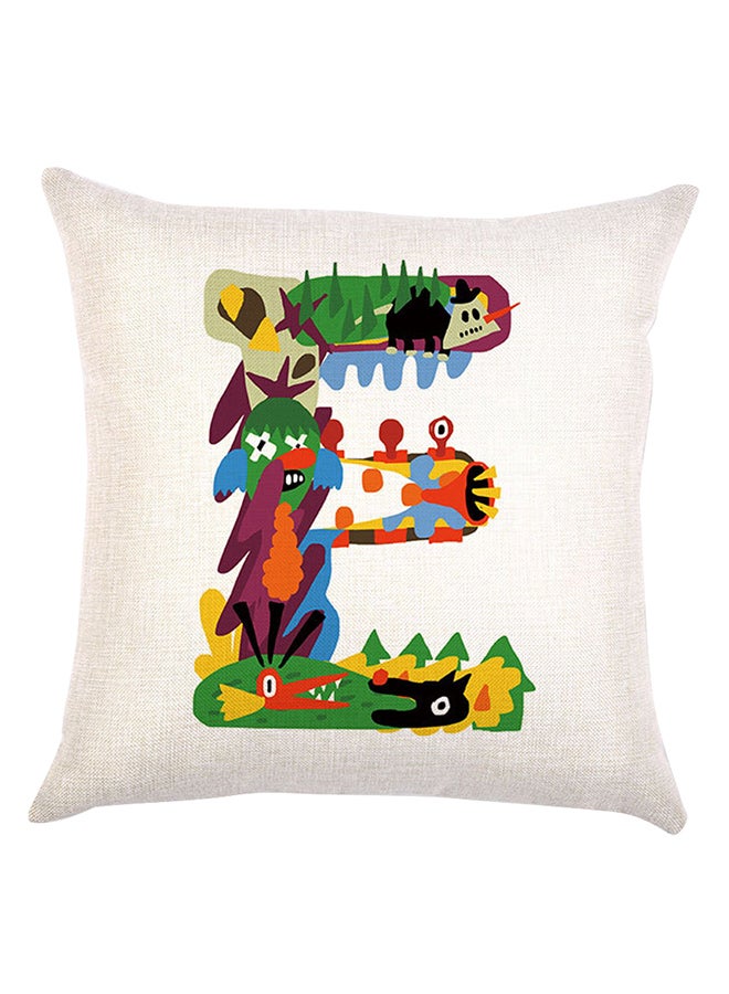 Loquat Happy  Square Pillow Cover cotton_blend Multicolour 