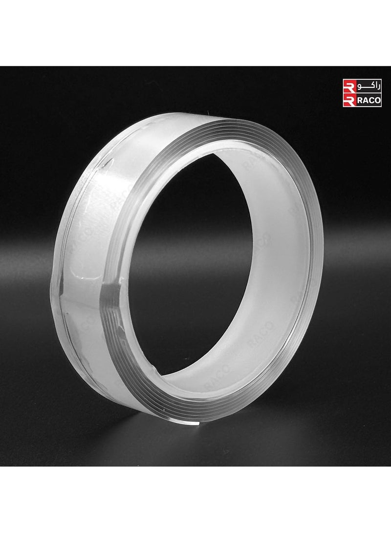 RACO Giffex Heavy Duty Nano Double-Sided Tape – Strong Self-Adhesive, Reusable Clear Nano Tape for Picture Hanging, Carpet, and Wall Applications, No Marks - Image 4