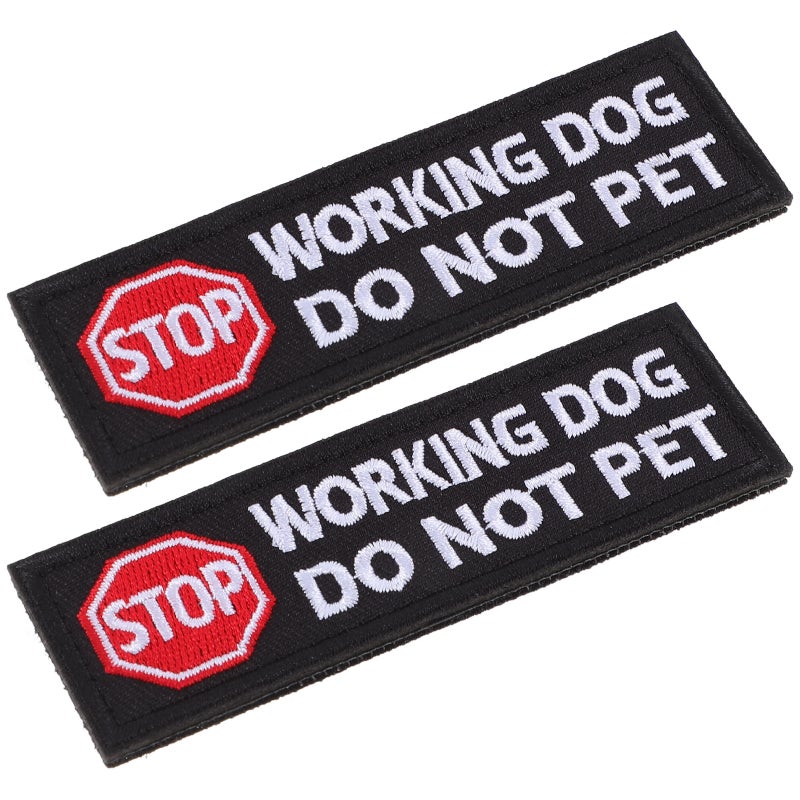 2pcs Embroidered Service Dog Patches Do Not Pet Patches Dog Identification Patches For Dogs Do Not Pet Patches Pet Harnesses - Image 1