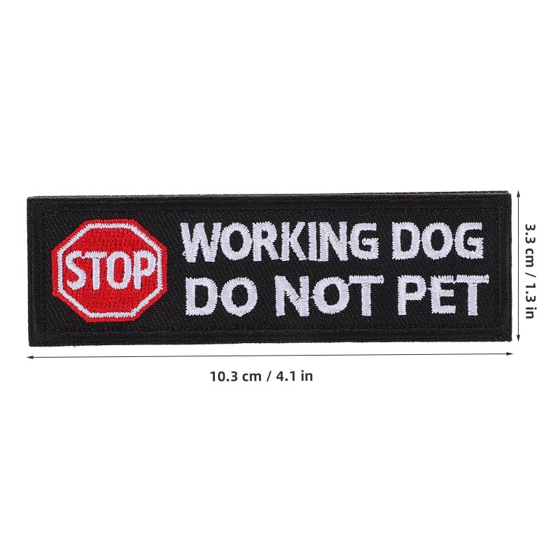 2pcs Embroidered Service Dog Patches Do Not Pet Patches Dog Identification Patches For Dogs Do Not Pet Patches Pet Harnesses - Image 3