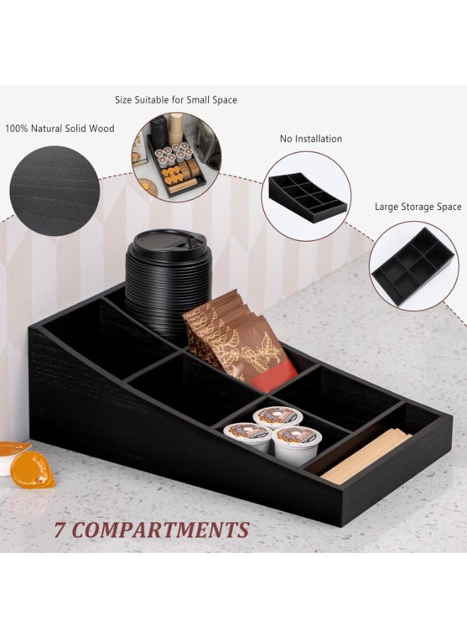Coffee organizer, cup holder and lid, black - Image 2