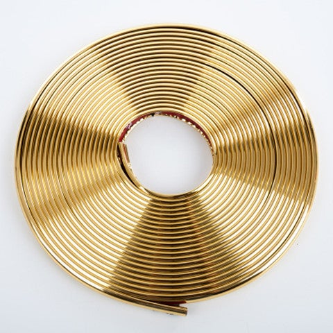 Generic Car wheel hub decorative strip wheel hub protection ring universal modification supplies tire anti-scratch rub body anti-collision strip Gold plating 8 meters a roll 