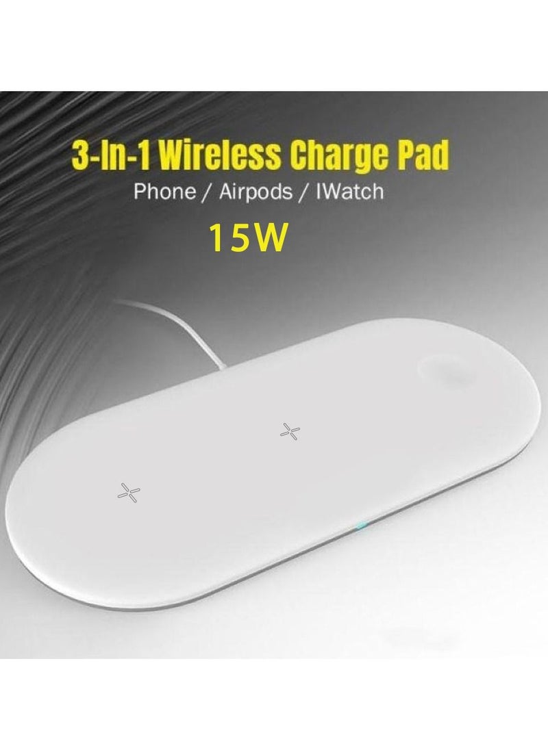 CATANES - 3 in 1 Fast Wireless Charger 15W for iPhone 14 Pro / 14 Pro Max - Image 1