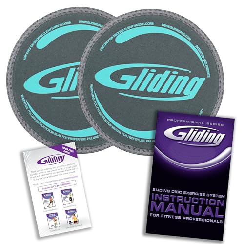 Gliding Discs for Working Out - Exercise Sliders for Hardwood Floors - Workout Sliders Disc for Full Body Resistance Workout - Ideal for Barre, Yoga, Pilates & More - Includes 4 Video Workouts, Grey - Image 1