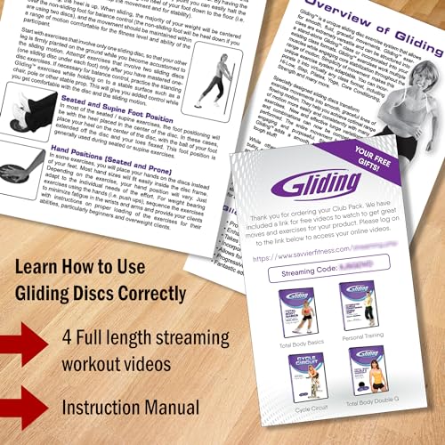 Gliding Discs for Working Out - Exercise Sliders for Hardwood Floors - Workout Sliders Disc for Full Body Resistance Workout - Ideal for Barre, Yoga, Pilates & More - Includes 4 Video Workouts, Grey - Image 4