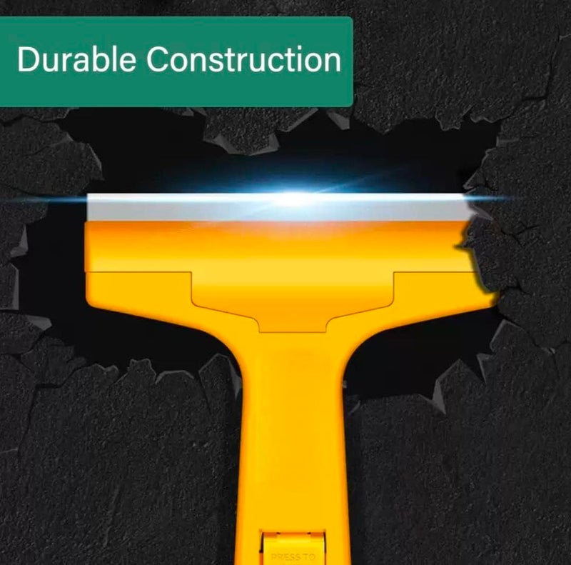 TORIOX Razor Blade Scraper, 4" Scraper Tool with 3 Extra Replacement Blades, Razor Scraper Remover for Cleaning Paint, Caulk, Adhesive, Label, Decal, Sticker from Window, Glass, Tile, Floor,Stove Top - Image 3