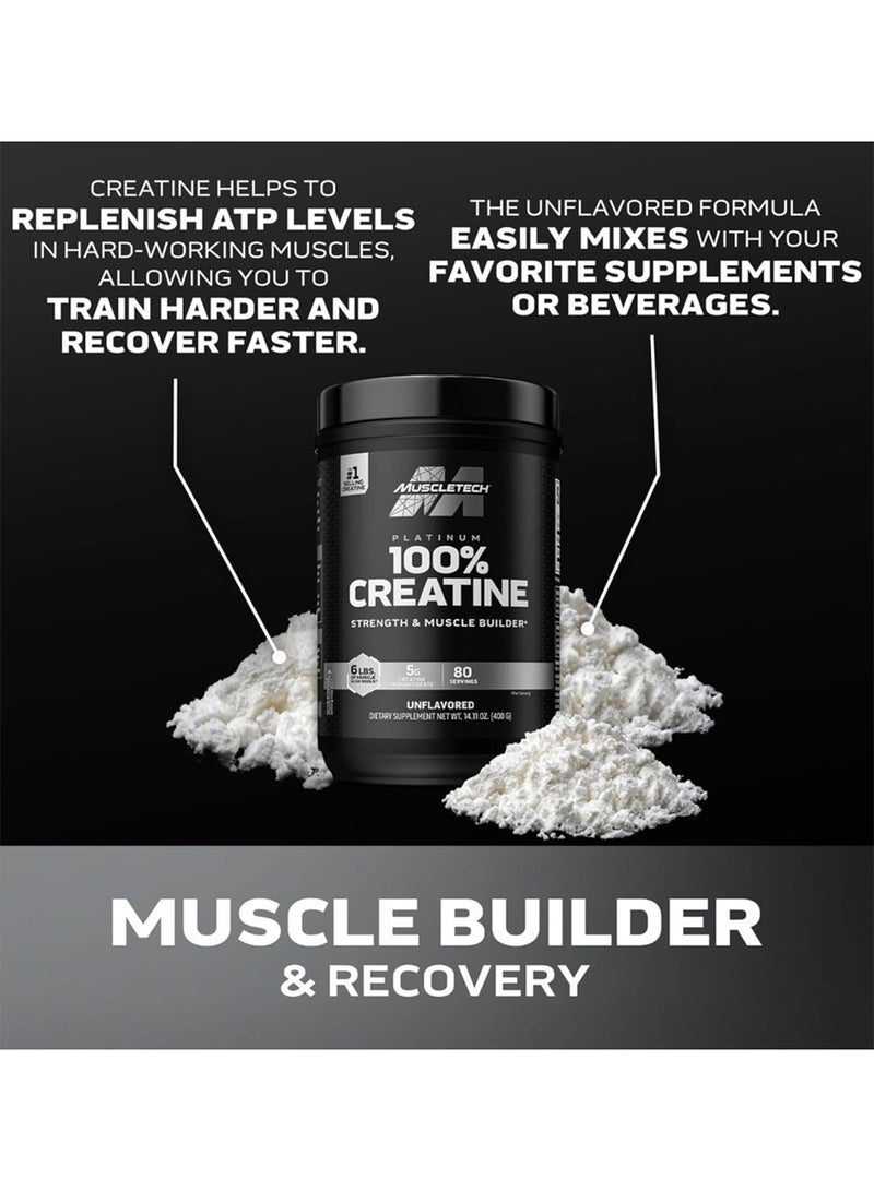 MuscleTech Essential Series, Platinum 100% Creatine, Unflavored 400g - Image 4